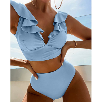 ruffle two piece swimsuit