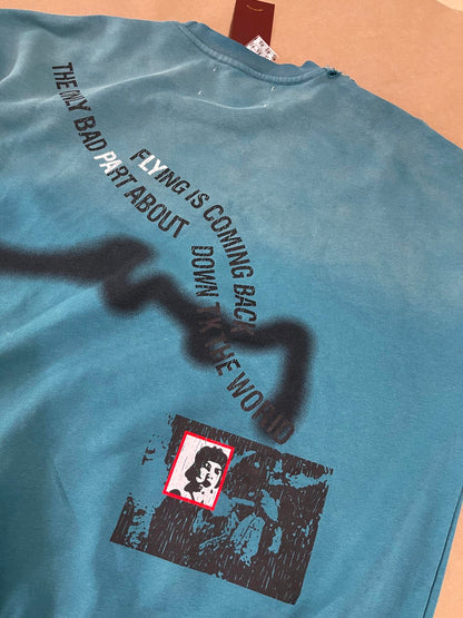 Streetwise Airbrush Crewneck - Petrol Blue