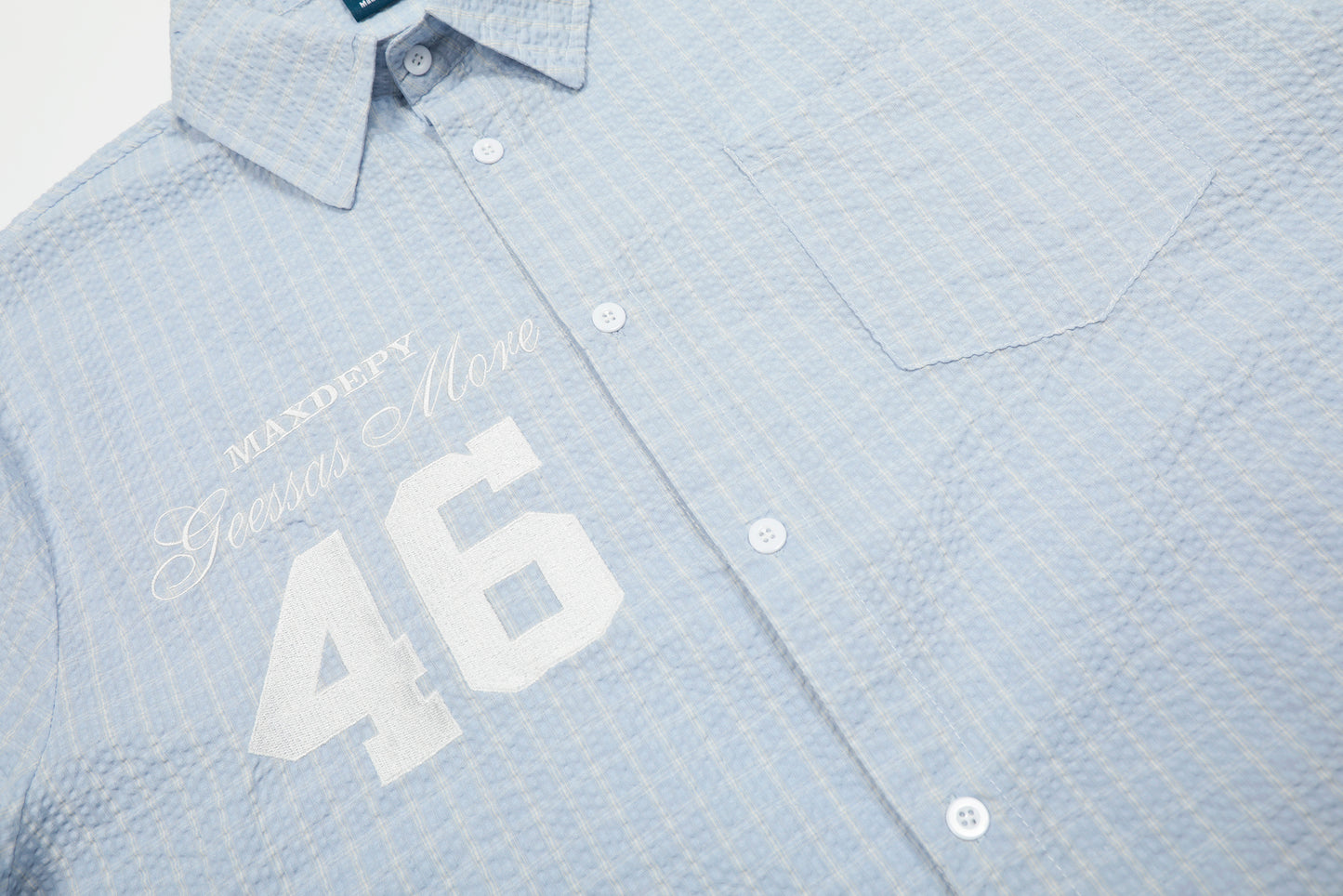 Maxdepy 46 Graphic Plaid Short Sleeve Shirt Oversized Button Down Streetwear Y2K Casual Summer Top | Grid 46