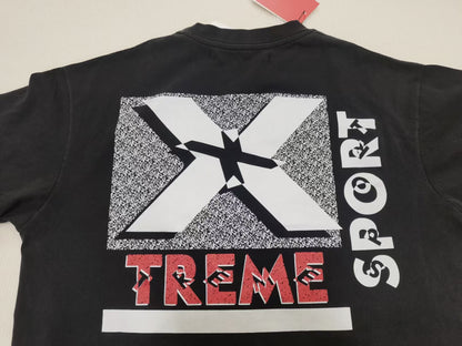 SECND SLF Xtreme Sport X Gravel Print Front Back Graphic Tee Washed Oversized Boxy Streetwear Unisex | Xtreme X