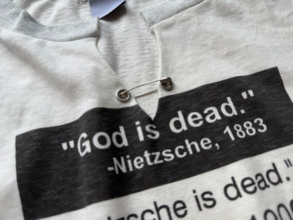 Protocol Index "God Is Dead" Nietzsche Philosophy Tee - Ivory