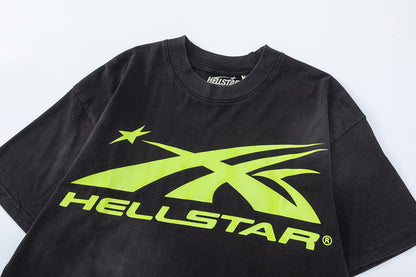 Graphic Print Tee Hellstar Oversized Streetwear Casual Summer Cotton T-Shirt | Dark Orbit