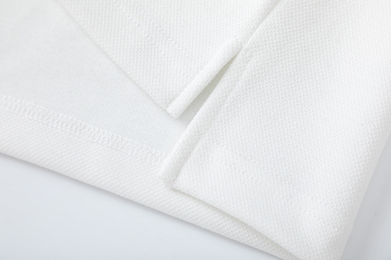 Trapstar men's white graphic polo shirt with black contrast collar and short sleeves - view 8