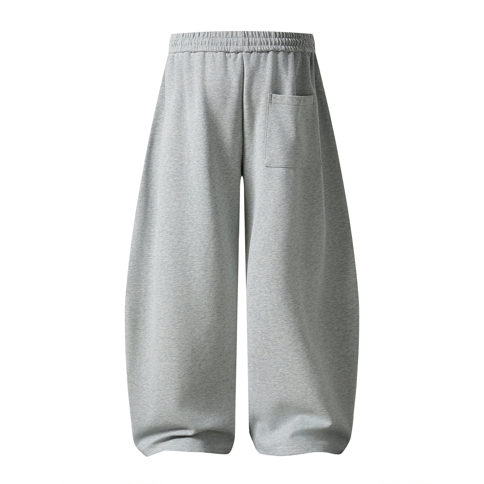 Button Drop Wide Leg Sweatpants - Gray Detail