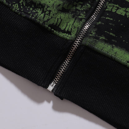 Vale Forever God's Liberty Zip Up Hoodie Black/Green