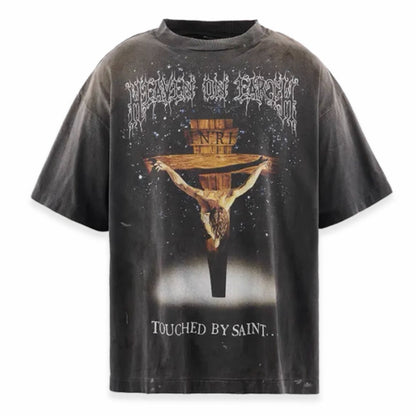 SAINT Mxxxxxx SS T-SHIRT / GOD / BLACK