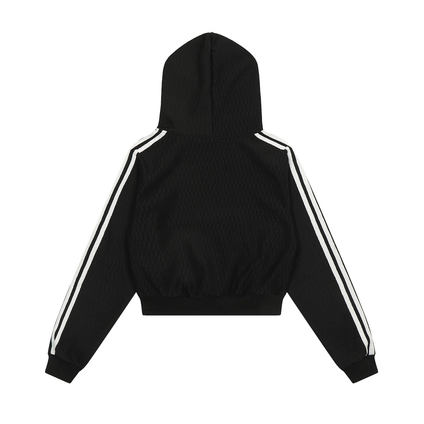 Once A Saint cropped hoodie black - front