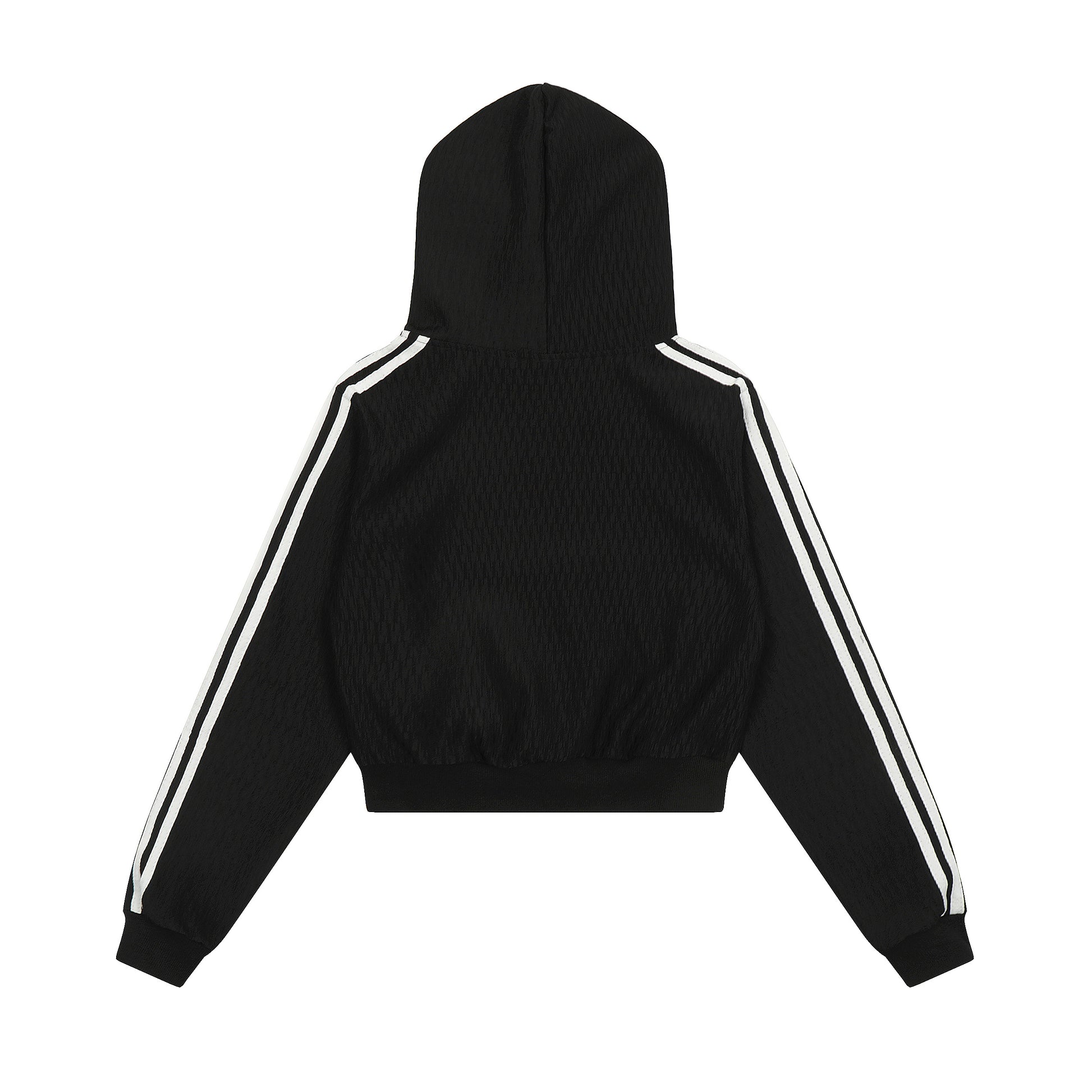 Once A Saint cropped hoodie black - front