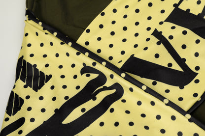 Polka Dot Letter Print Scarf Waistband Wide Leg Parachute Pants High Waist Streetwear Casual Pants