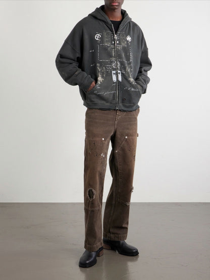 God With Revolver Zip-Up Hoodie