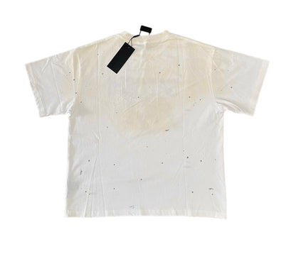 Wall Street Distressed Logo-Print Cotton-Jersey T-Shirt - White