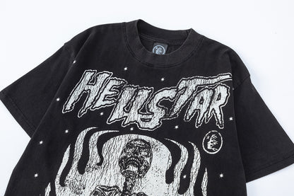Oversized Short Sleeve Graphic Tee Dropped Shoulder Streetwear Summer Casual T-Shirt | Glow Stitch