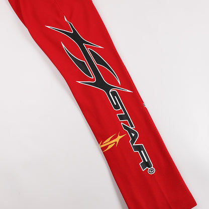 Hellstar Path To Paradise Flare Sweatpants 'Red'