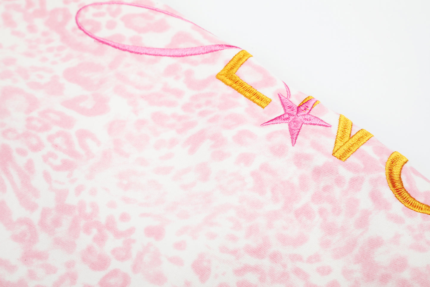 Women's Pink Leopard Print Letter Embroidery Drawstring Wide Leg Pants High Waist Elastic Waist Casual Streetwear Trousers