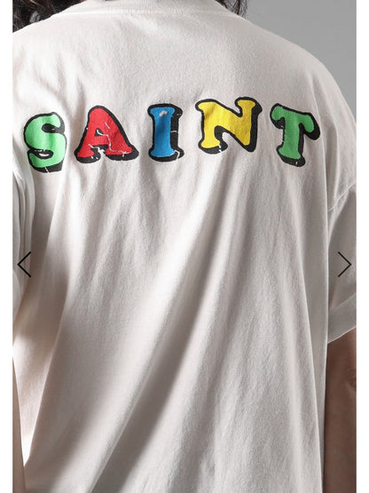 ©SAINT M×××××× x Jamie Reid JR_SS T-SHIRT/DESTROY / WHT