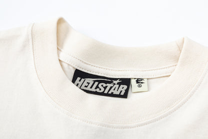 Hellstar Graphic Print Short Sleeve T-Shirt Oversized Loose Fit Cotton Casual Streetwear Summer Tee | Star Tee