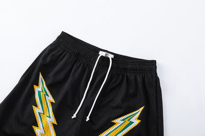 Mesh Elastic Waist Athletic Shorts Breathable Lightweight Casual Summer Street Shorts | Mesh Noir