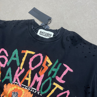 Satoshi Nakamoto No Savior Tee in Washed Black