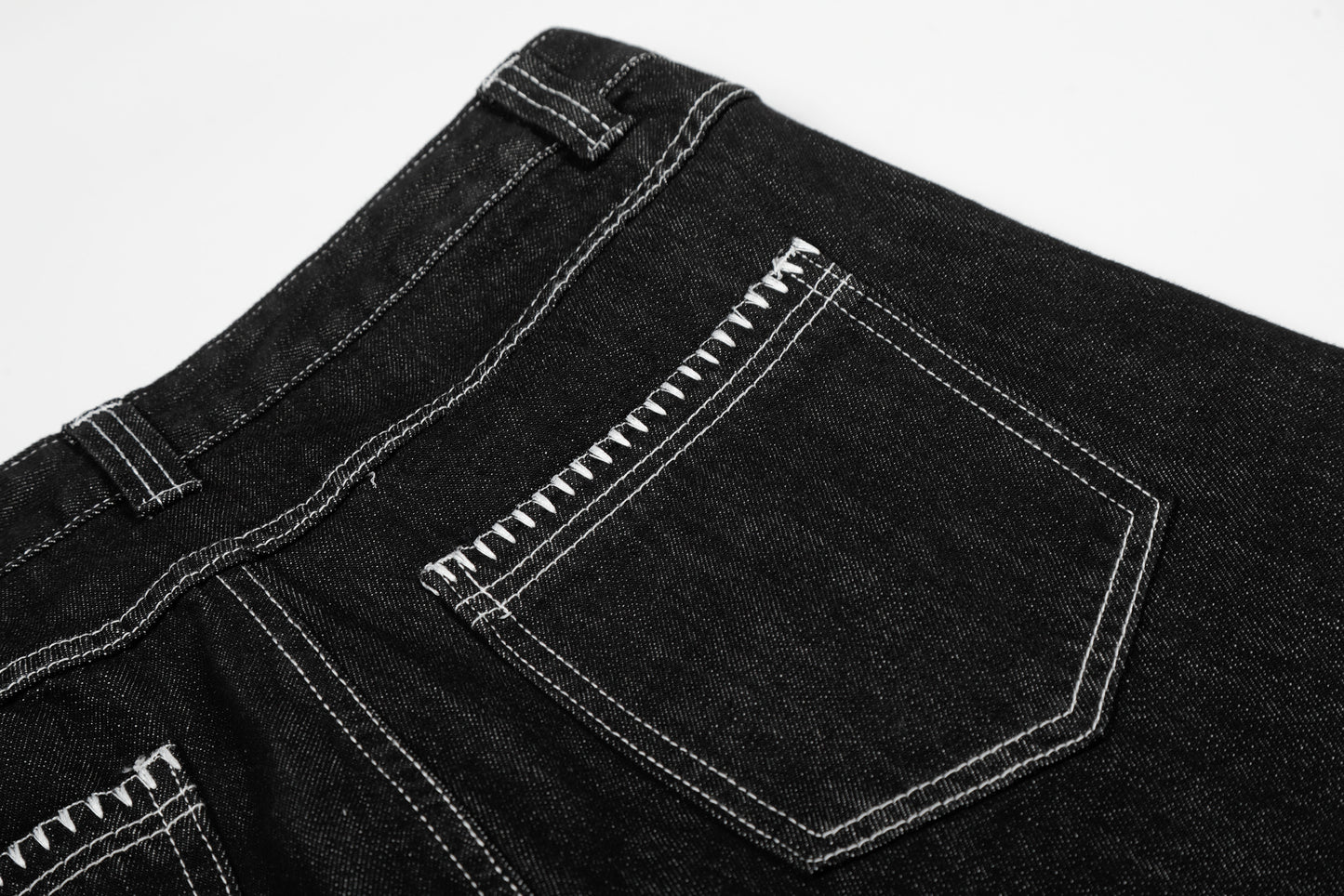 Women's Contrast Stitch 5-Button High Waist Wide Leg Denim Shorts Distressed Bermuda Y2K Streetwear Jean Shorts