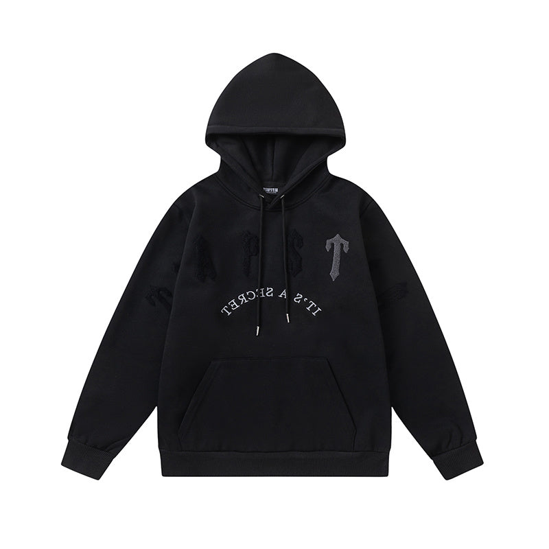 Trapstar black and gray graphic hoodie and joggers tracksuit set with applique lettering - view 8
