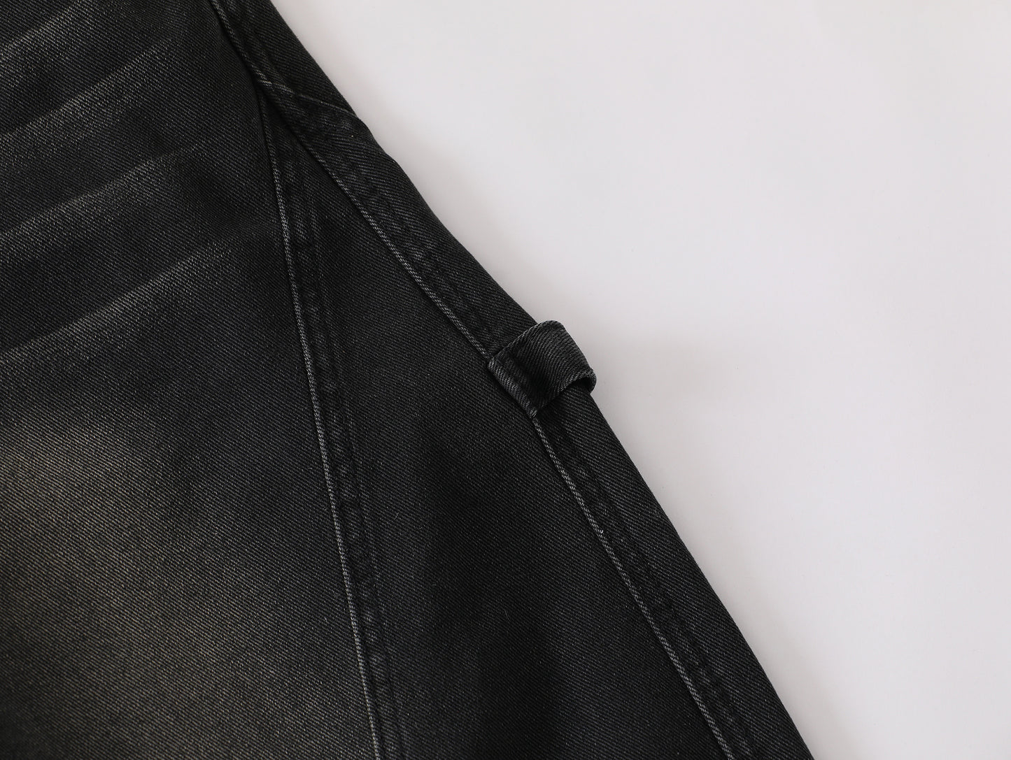 GRAYSTAR Patch Embroidered Cargo Jeans Wide Leg High Waist Washed Black Diagonal Seam Streetwear Denim Trousers | Gray Star