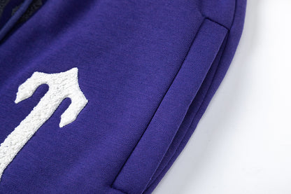 Solid Purple Knit Two-Piece Set Casual Loose Pullover Top Wide Leg Pants Matching Outfit Cozy Loungewear Streetwear Co-ord Set | Violet Set