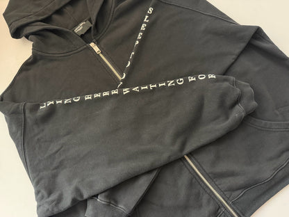 Enfants Riches Deprimes ERD x Nubian Tokyo Never Wake Zip Hoodie Washed Distressed Horror Nun Print Heavyweight Cotton Oversized Zip-Up Sweatshirt | Never Wake