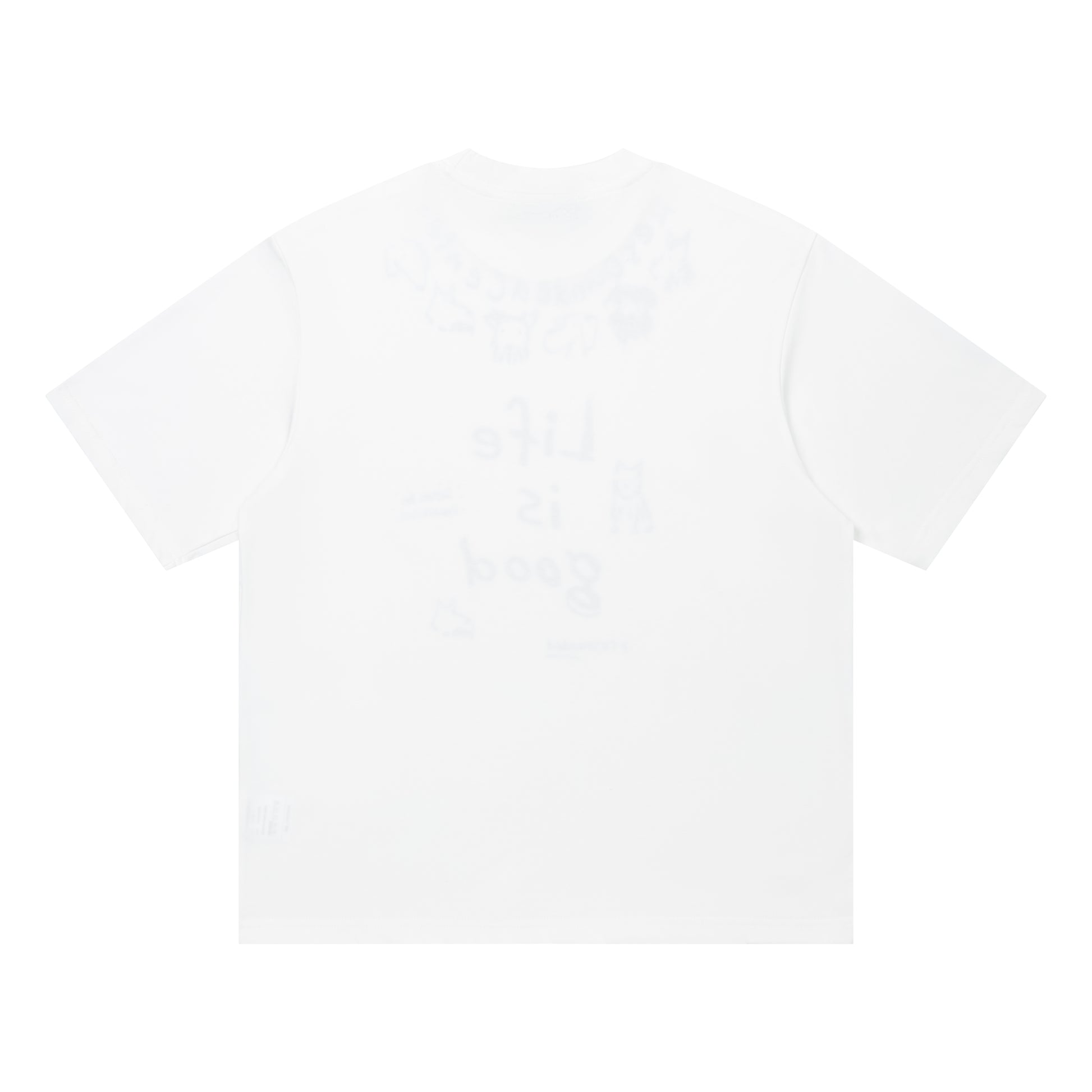 White DuoMatch doodle tee back view