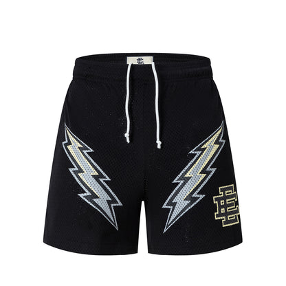 Mesh Elastic Waist Athletic Shorts Breathable Grid Texture Casual Summer Street Shorts | Void Grid