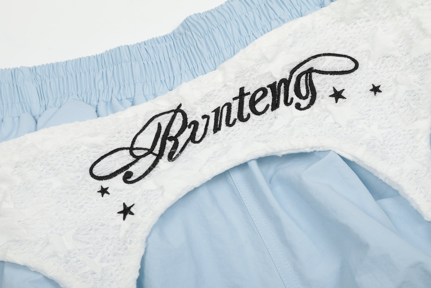 Women's Rvnteng Long-term Star Embroidery Waistband Cargo Balloon Wide Leg Pants Elastic Waist Y2K Streetwear Trousers