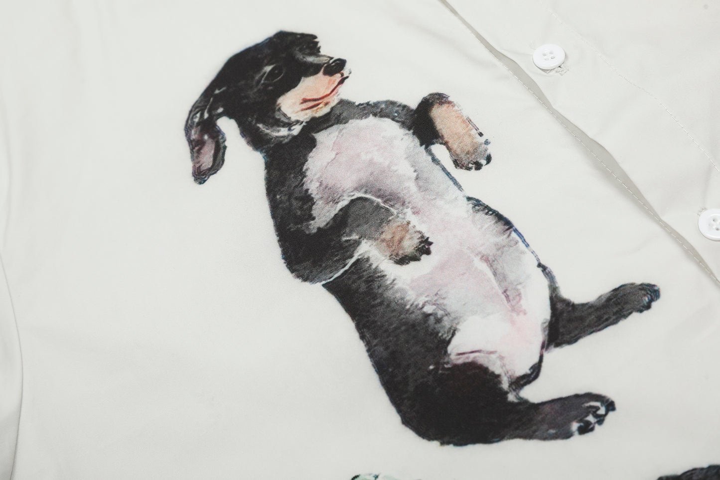 Dachshund Dog Print Short Sleeve Shirt Oversized Button Down Cute Graphic Streetwear Y2K Casual Summer Top | Wiener Club