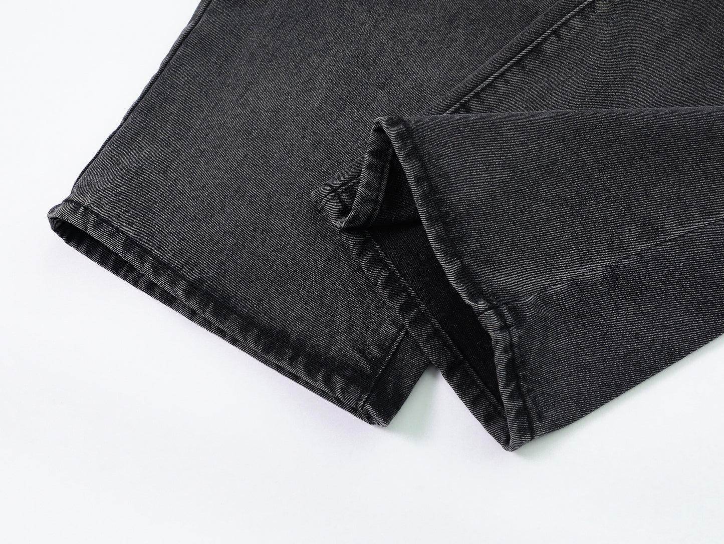 Distressed Ripped Wide Leg Jeans High Waist Washed Black Sandy Fade Black Patch Pocket Streetwear Denim Trousers | Void Rip