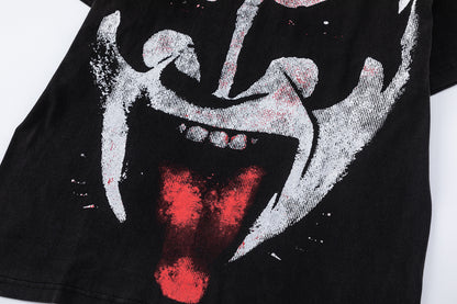 Graphic Print Tee Hellstar Oversized Streetwear Casual Summer Cotton T-Shirt | Hell Glow