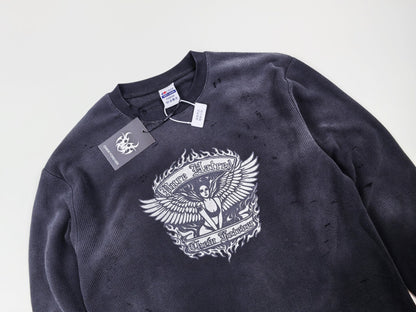 Pure Hatred Waffle Thermal Longsleeve - Washed Black