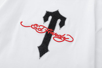 Trapstar Unisex Graphic T-Shirt, Crew Neck Short Sleeve Casual Streetwear Top