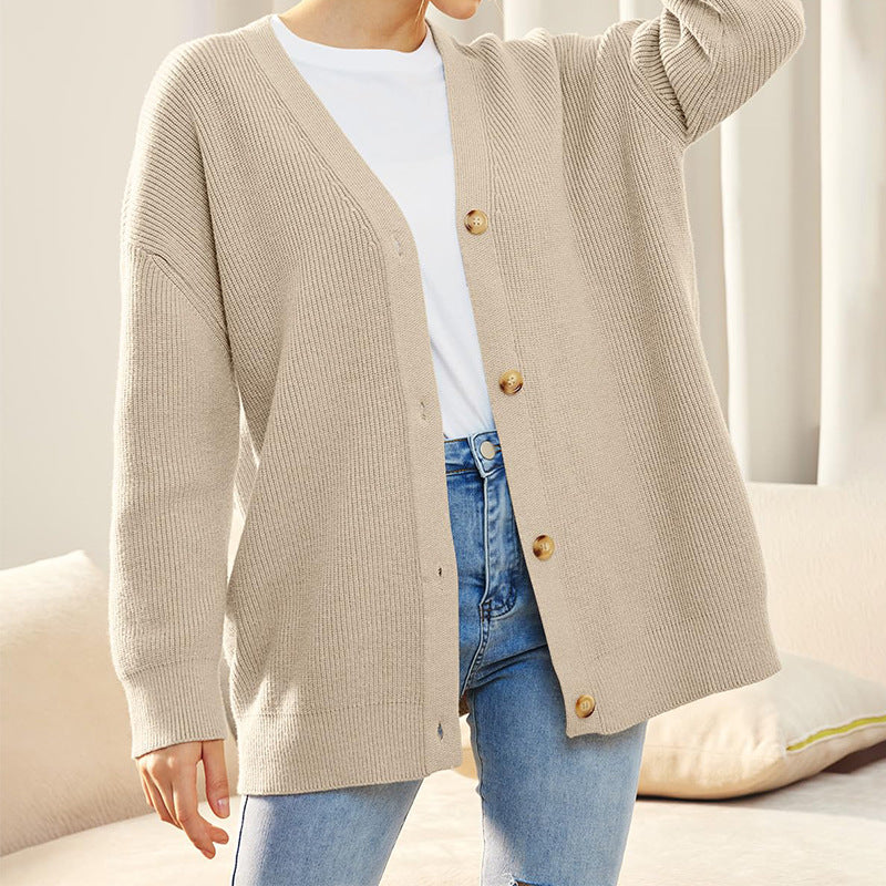 LILLUSORY Women Oversized Cardigan Sweater Fall Outfits Cloth Fashion V Neck Knit Button Front Casual Trendy Tops