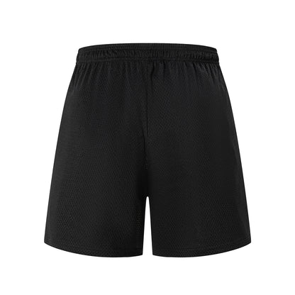 Mesh Elastic Waist Athletic Shorts Breathable Lightweight Casual Summer Street Shorts | Mesh Noir