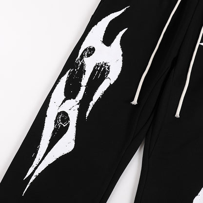 Hellstar Skate Crosshair Flared Sweatpants 'Black'