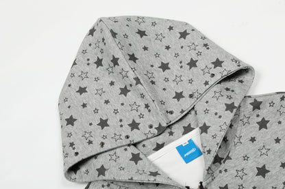 All Over Star Print Gothic Tree Graphic Zip Up Hoodie Oversized Rivet Cuff Y2K Streetwear Sweatshirt