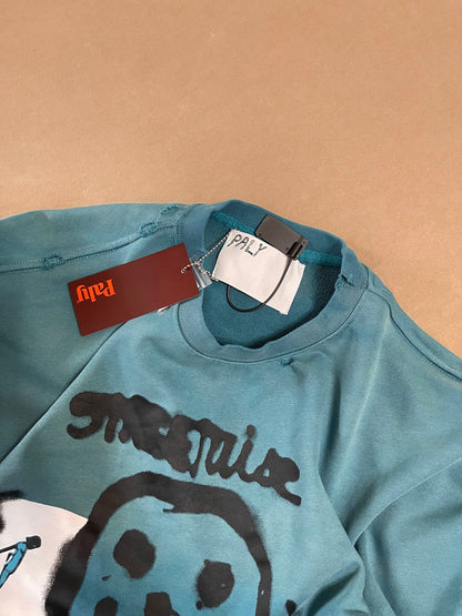 Streetwise Airbrush Crewneck - Petrol Blue
