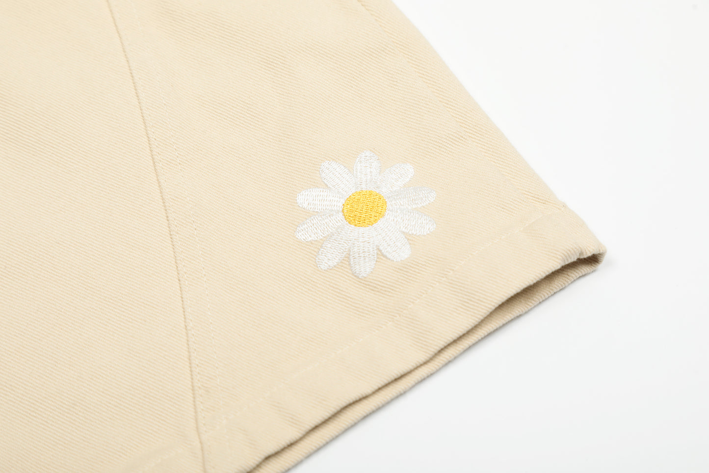 Women's ENJOY Daisy Flower Embroidery High Waist Wide Leg Shorts Casual Streetwear Summer Bermuda Shorts