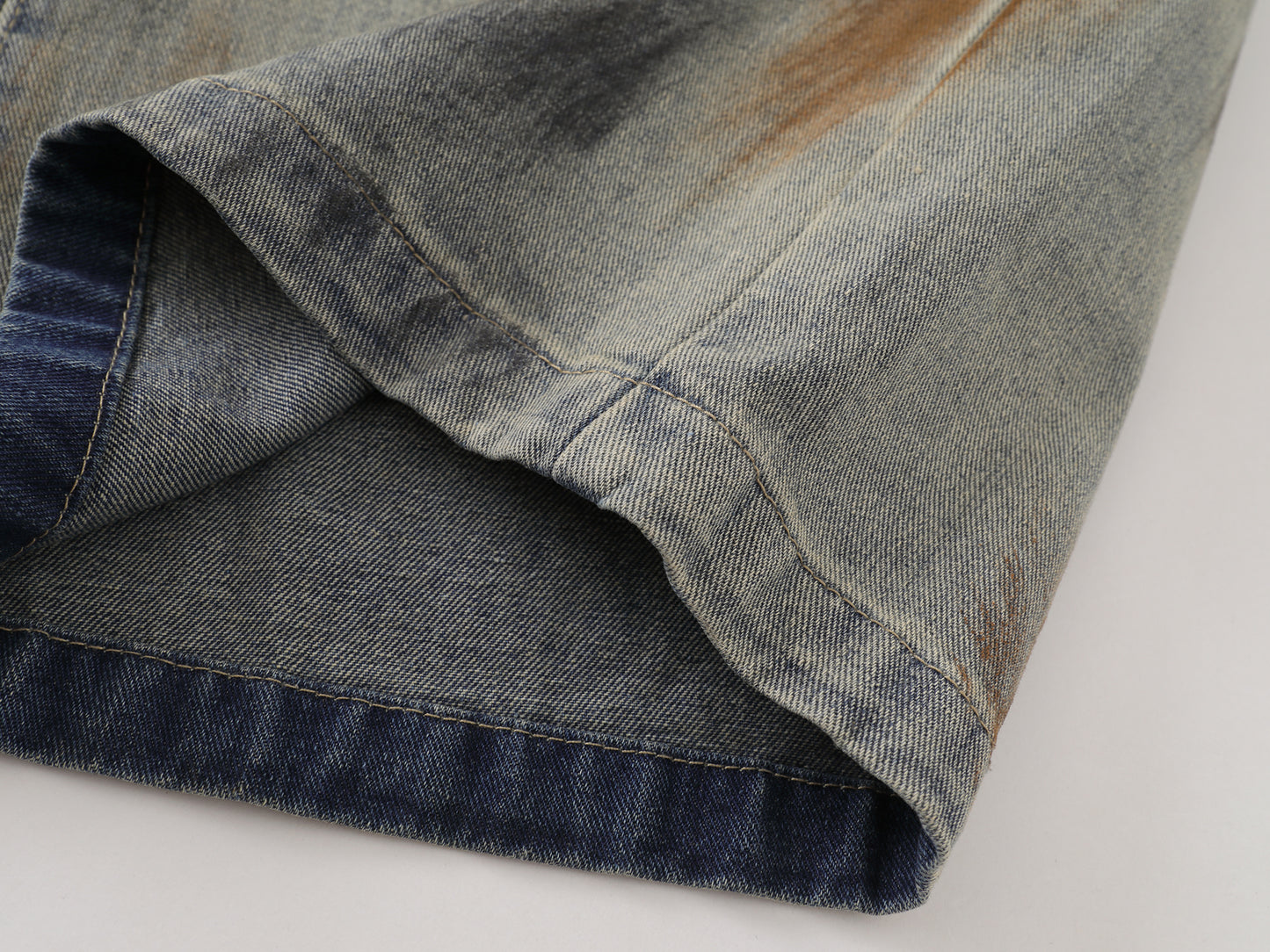 Mud Dye Earth Tone Wide Leg Denim Shorts High Waist Washed Vintage Streetwear Summer Casual Jean Shorts | Dust Storm