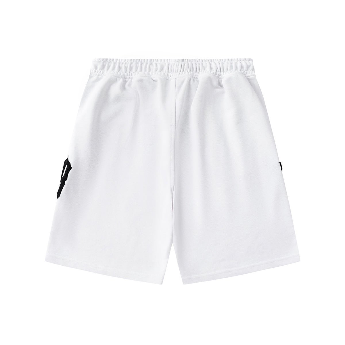 Trapstar unisex T-shirt and drawstring shorts set with bold logo graphics in black and white - view 9