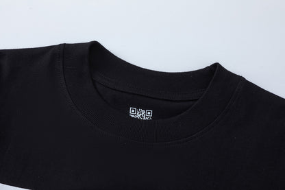 Graphic Slogan Patch Label Tee Streetwear Y2K Oversized Black Cotton Casual Summer T-Shirt | Syrup Tag