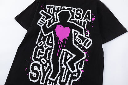 Women's Slogan Graphic Short Sleeve Tee Oversized Streetwear Casual Summer Top | Syrup Tee