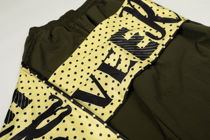 Polka Dot Letter Print Scarf Waistband Wide Leg Parachute Pants High Waist Streetwear Casual Pants