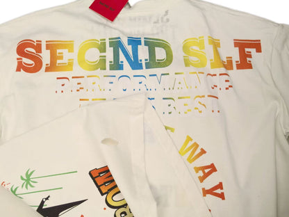 SECND SLF 94 Jazz Festival Vintage Short Sleeve Tee Off-White Boxy Dual-Print Retro American Streetwear | Jazz 94 Tee