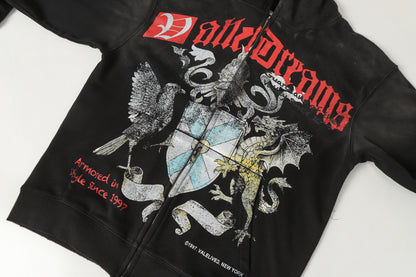 Vendetta Zip Up Hoodie (Black / Red)