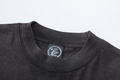 Oversized Short Sleeve Graphic Tee Dropped Shoulder Streetwear Summer Casual T-Shirt | Pulse Wash