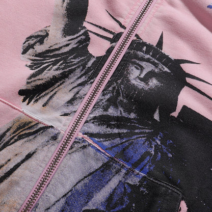 Vale Forever NYC Zip Up Hoodie 'Neon/Pink'